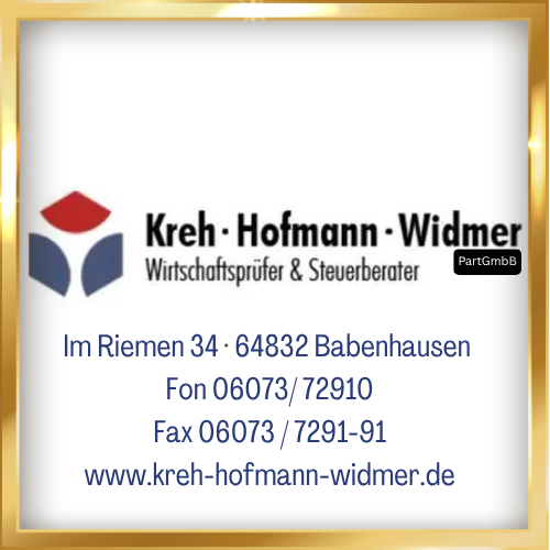 Kreh, Hofmann, Widmer Wirtschaftsprüfer und Steuerberater Kreh, Hofmann, Widmer Wirtschaftsprüfer und Steuerberater